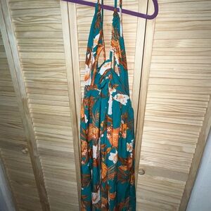Floral Halter Maxi Dress